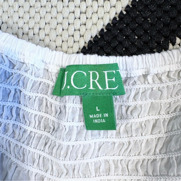 J. Crew Flutter Sleeve Voile Mini Dress in White Large - Picture 8 of 12
